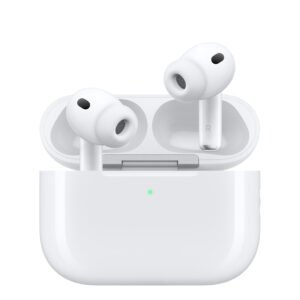 AirPods Pro 3 blancs avec boîtier de charge ouvert